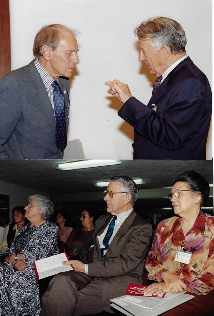 Prof. E. Odeblad, Dr. J. Billings, Dra. E. Billings, Dn. Michel Guy (Milan 1994)
